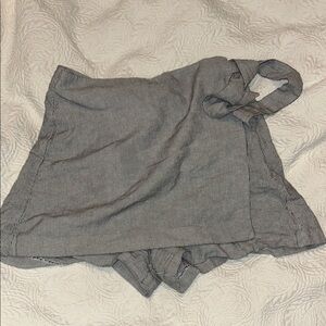 Striped Wrap Skort with Tie Waist